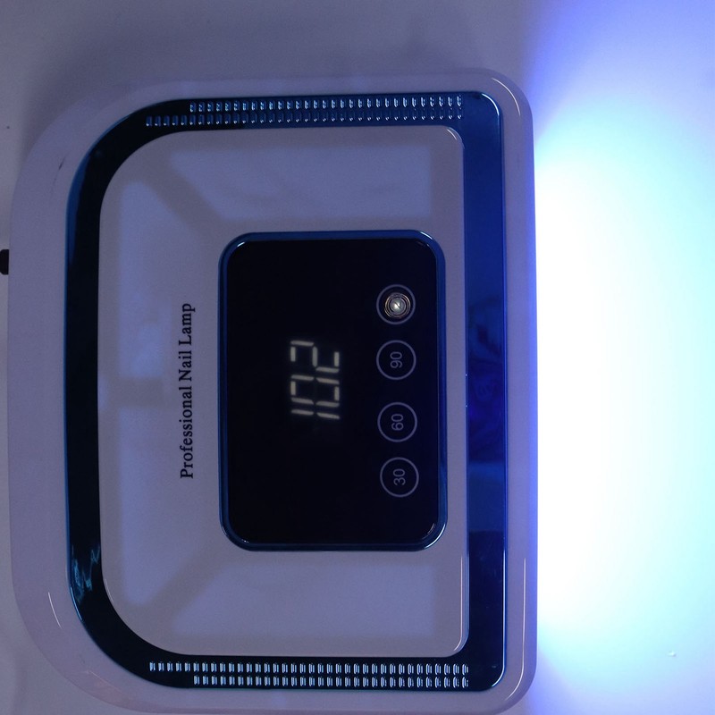 120W UV Gel Nail Lamp Fast Curing 4 Timers LCD
