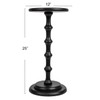 Creative Co-Op Ergo Pedestal Cocktail Side Table, Black