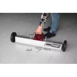 Tool Shop 30" Magnetic Sweeper Metal Rolling Wheel 50 Lb Pull Removable Telescopic Handle