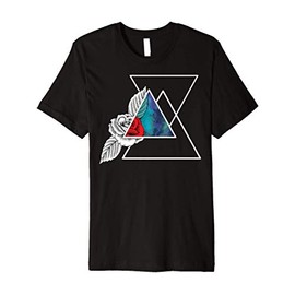 Geometric Triangle Rose Aesthetic Minimal Art Minimalistic Premium T-Shirt