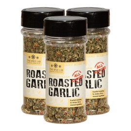 The Spice Lab Spicy Italian Seasoning with Roasted Garlic and Olive Oil –Spicy Bread Dip Seasoning – 3.4 oz Shaker Jar 3 Pack - All Natural and Kosher Pizza Topper - Gluten Free Poultry Herbs - 7606