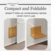 Wall-Mounted Foldable Chair – Bamboo Wood Folding Bench Seat for