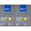 2x Schwalbe DV 7 Inner Tube 20 Inch 1.5-2.40 40/62-406