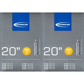 2x Schwalbe DV 7 Inner Tube 20 Inch 1.5-2.40 40/62-406