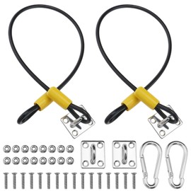 eMagTech 2 Sets of 304 Stainless Steel Rubbish Bin Lid Lock 49 cm Prevent Animals Squirrel Dogs Raccoons from Rummaging and Bin Lid Locks