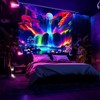 Avinyl Blacklight Mountain Wall Tapestry for Bedroom Aesthetic, Black Light