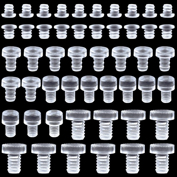 CustomyLife 50 pcs 5 Sizes Glass Top Table Bumpers with
