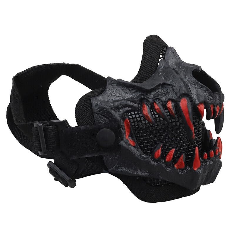 Bulldog Airsoft Half Face Fangs Mask Breathable Protection Mesh Airsoft