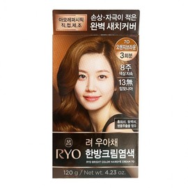 Amorepacific Ryeo Elegant Color Fashion Gray Hair Cream 7O-Orange Brown, 3 Applications