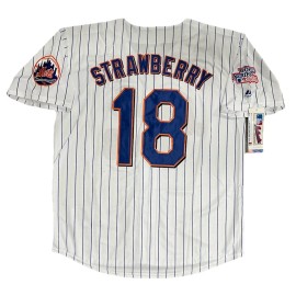 Darryl Strawberry New York Mets 1986 World Series Home White Jersey Men’s Large