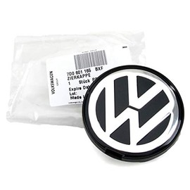 Original VW parts Wheel Hub Center Caps Set Rim 16" for Volkswagen Polo 1995 - 2010, Bora, Beetle, Golf, Passat, Lupo/Vento/Transporter (6N0 601 171BXF)