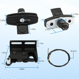 ZUDZUW 113436 Twist Handle Kit for Leer Truck Caps 100XQ, 100XL, 100XR, and TSC700 with Striker Latches 83514/83515 113436-100XQ