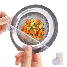 300 PCS Disposable Mesh Sink Strainer Bags, Ultra-Fine Elastic Drain Covers for Kitchen Sink, Catches Sourdough & Coffee Grounds, Anti-Clogging Kitchen Must-Haves (4 inch)