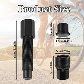 JeeGoWooss Bicycle Crank Remover, Bicycle Crank Puller, Cycling Square Crankset, Crank Arm Bottom Bracket Remover for Cycling Repair, Home Occasional Use (Black)