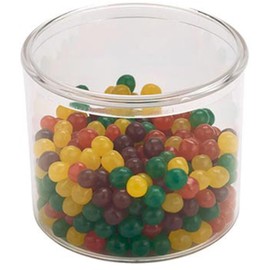 Pioneer Plastics 283C Clear Round Plastic Container, 4.0625" W x 3.4375" H, Pack of 12