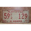 Vintage 1980 ALABAMA License Plate Antique Car Tag