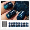 Zernblend 24 Pieces Starry Sky Manicure, Press On Nails, Fake