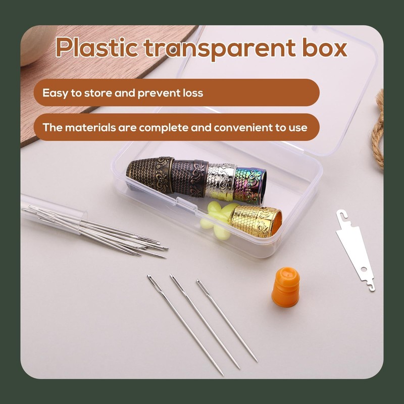 Nitlak 24 Pcs Metal Sewing Thimbles for Hand Sewing, Metal