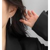 SLUYNZ 925 Sterling Silver Chain Dangle Earrings for Women Asymmetric