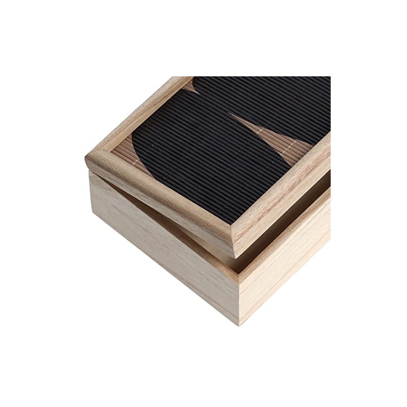 Zeller Black Mosaic 15199 Wooden Storage Box Approx. 24 x