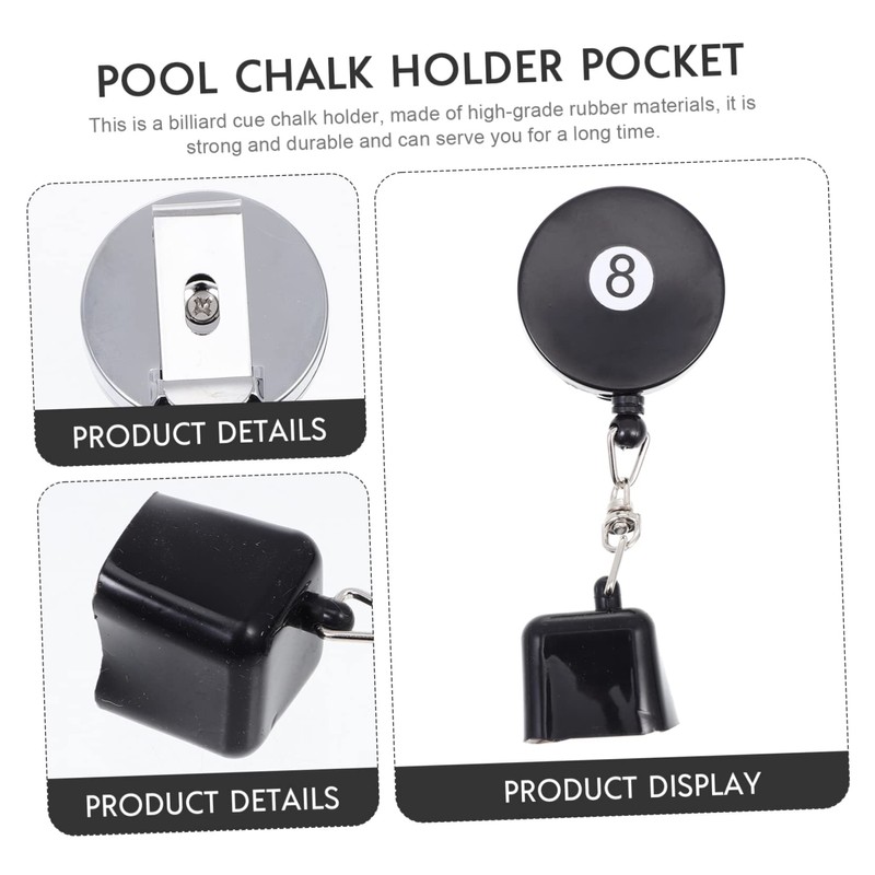 SUPVOX Snooker Pool Chalk Tip Rubber Holder Lightweight Portable Billiard