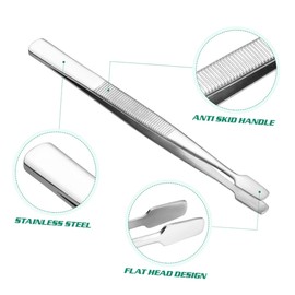 OHPHCALL 30pcs Stainless Steel Tweezers for Jewelry Making Crafting and Ergonomic Design for Precision and Grip