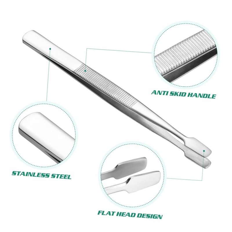 OHPHCALL 30pcs Stainless Steel Tweezers for Jewelry Making Crafting and