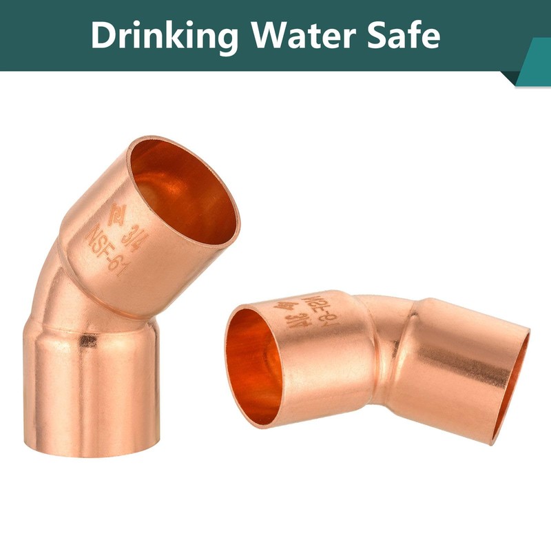 10 Pack Niikappu 3/4" C x 3/4" C Copper Elbow