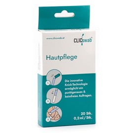 CLICswab® Skin Care - Gentle Navel & Skin Care for Newborns, Gentle on Sensitive Skin, Ideal for Navel Care and Skin Care for Babies, Pack of 20