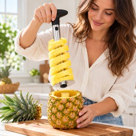 1PCS Stainless Steel Pineapple Slicer Peeler - Kitchen Fruit Tools Cooking Gadgets Accessory