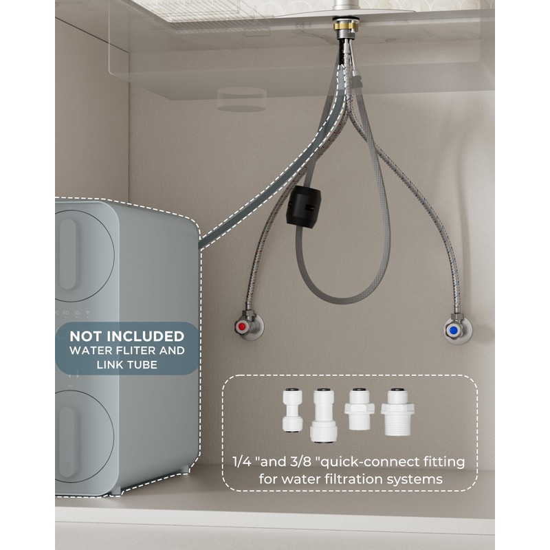 FORIOUS Kitchen Faucet with Purfied Water Filter, 2 in 1