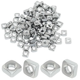 Waziaqoc 100 PCS 304 Stainless Steel M4 Square Nuts
