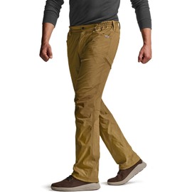 CQR Men's Winter Fleece Lined Pants, Water-Resistant Outdoor Stretch Work Pants, Windproof Casual Pants with Pockets, Nylon Fleece Cargo Muddy, 36W x 30L