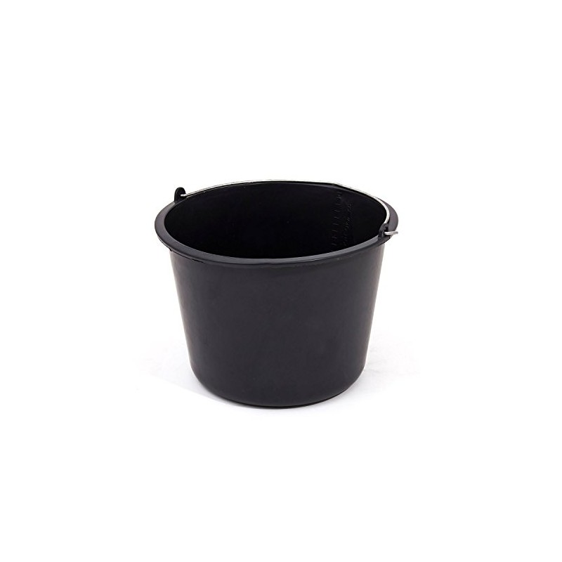Black plastic builders bucket water mixing palstering 5 L