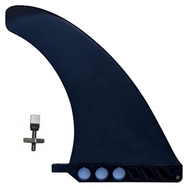 Center Fin 8" Longboard for SUP 8" Fin for airSUP by saruSURF Screw Hard Flex for US box (Black Rev)
