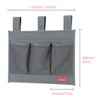 Falaku Hanging Bedside Caddy,Bedside Organizer Caddy for Bed Rails(4 Pockets-Grey)