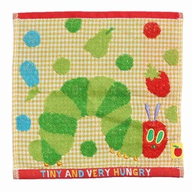 Hayashi Mini Towel, Approx. 9.8 x 9.8 inches (25 x 25 cm), Hungry Caterpillar, Happy Fruits, PL409200