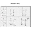 LooftMate Industrial Pipe Shelf,2 Tiered Metal Towel Racks for Bathroom,20"