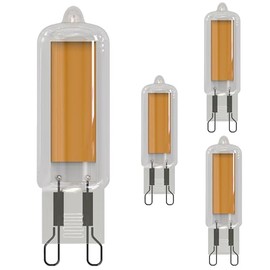 Diodesy- G9 LED Bulb T5 Wafer Clear Glass Dimmable 4.5W (40W Equivalent) 450 Lumen G9 Base 3000K Soft White No-Flicker Pack of 4- Small Home Lighting for Chandelier Wall Sconce Pendant Bathroom Vanity