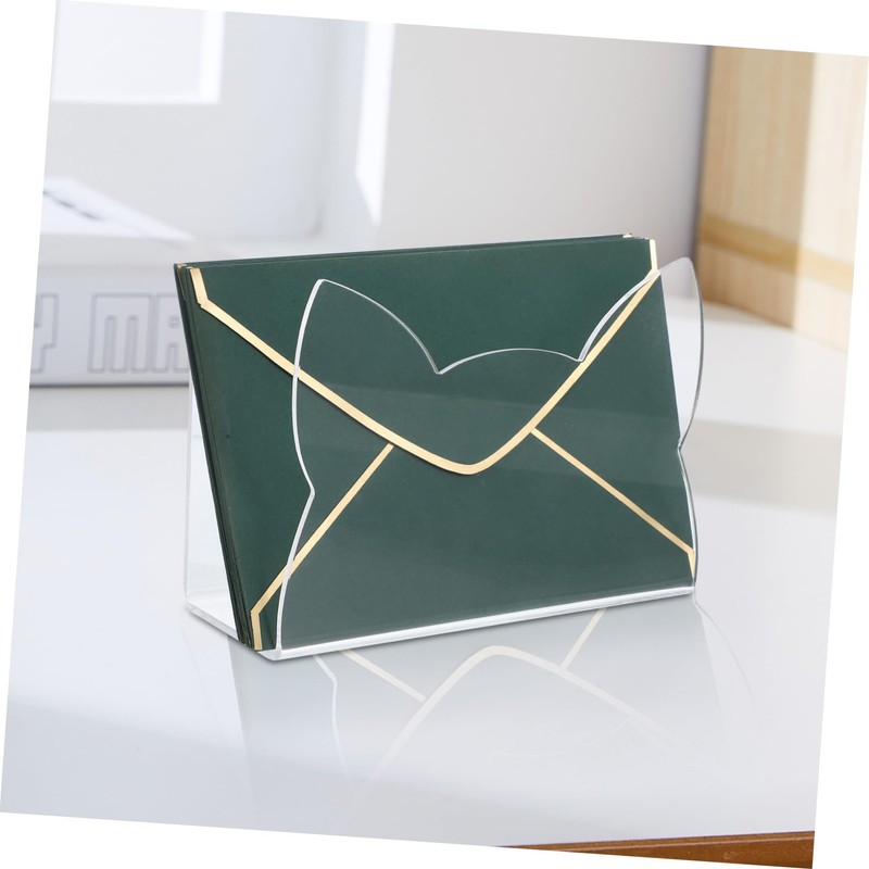 Operitacx Efficient Acrylic Cat Shape Letter Holder Mail Organizer Desk