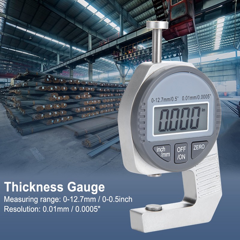 Digital LCD Readout Percentile Thickness Gauge 0-12.7mm/0.5" 0.01mm / 0.0005"
