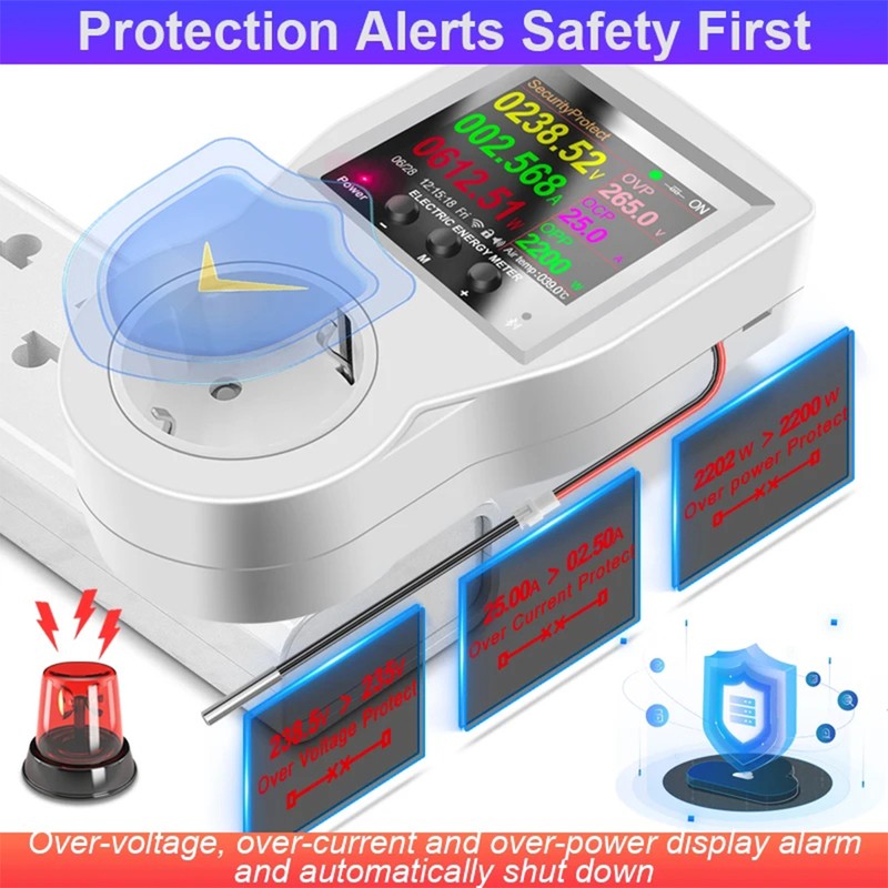 Smart Backlit Digital Temperature Controller LCD Screen APP Control Auto