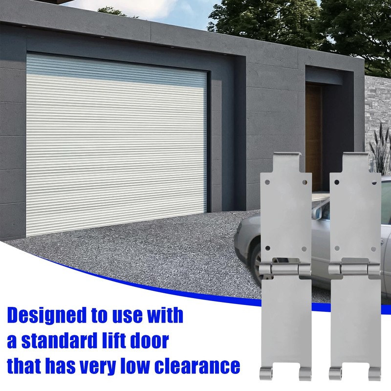 1 Pair Low Headroom Garage Door Top Brackets/Hinges Works with