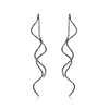 925 Sterling Silver Rod Pull Through Earrings Long Tassel Threader