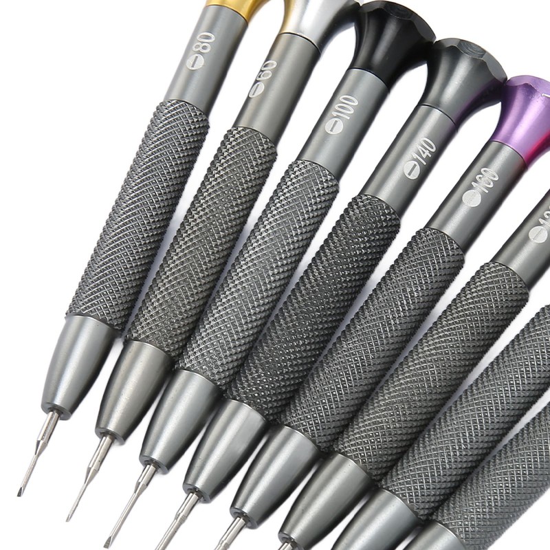 8 Pcs Watch Screwdriver Set 0.6 To 2mm Precise Slot