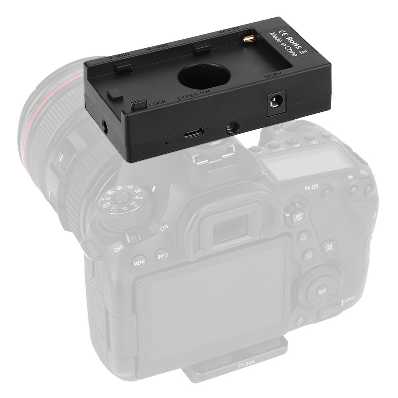F01AF970 Plastic Alloy Battery Plate Adapter for Monitor Fill Light
