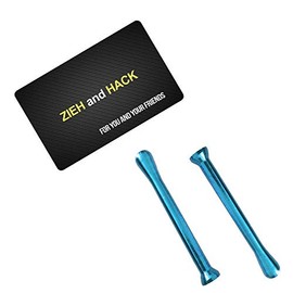 Coloured Pull Tube & "Pull and Hack" Card Aluminium Straw Snuff Bat Snorter Nasal Tube Bullet Sniffer Snuffer Scoop for Snuff - Choice of Colour & Quantity (2 x Turquoise & Card)