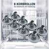 ersatzteilshop basics Wheels for dishwashers, lower basket, set of 8,