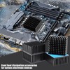 4PCS Black Aluminum Heat Sink with Thermal Conductive Adhesive Tape,