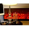 Set of 6 Flameless Ivory Wax Windows Candles with 12